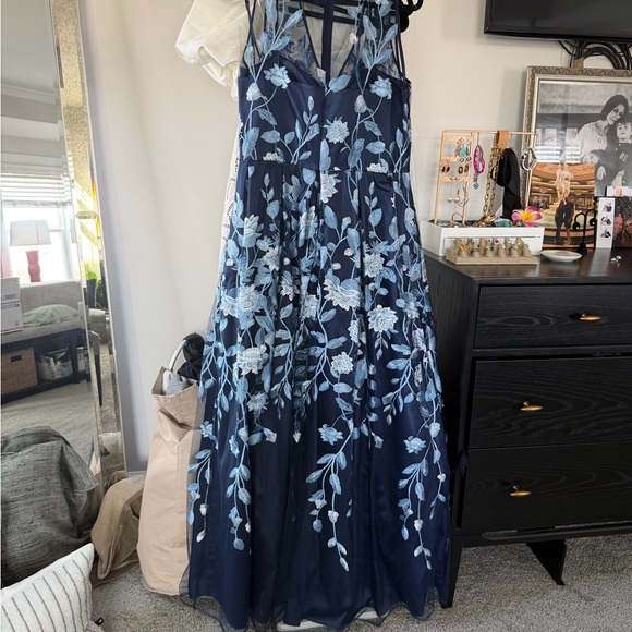 Eliza J Navy Blue Floral Maxi Dress - Picture 6 of 7